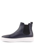 Shoetyle - Lacivert Hakiki Deri Kadın Chelsea Bot - 6929 - 3