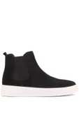 Shoetyle - Siyah Hakiki Süet Kadın Chelsea Bot - 6929 - 1