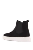 Shoetyle - Siyah Hakiki Süet Kadın Chelsea Bot - 6929 - 3