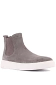 Shoetyle - Gri Hakiki Süet Kadın Chelsea Bot - 6929 - 2