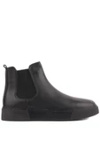 Shoetyle - Siyah Hakiki Deri Siyah Eva Taban Kadın Chelsea Bot - 6929 - 5