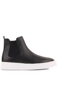 Shoetyle - Siyah Hakiki Deri Kadın Chelsea Bot - 6929 - 6