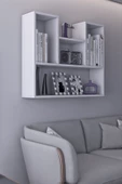 mokaparkavm Duvara Monte 5 Bölmeli Raflı Modern Kitaplık Raf - 2