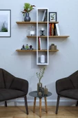 mokaparkavm 10 Bölmeli 3 Raflı Duvara Monte Dekoratif Çok Amaçlı Raf Kitaplık - 2
