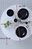 mokaparkavm Katlanır Ayaklı Yuvarlak Pratik Yer Sofrası Mutfak Sofrası 60 cm - 3