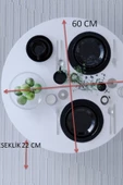 mokaparkavm Katlanır Ayaklı Yuvarlak Pratik Yer Sofrası Mutfak Sofrası 60 cm - 4