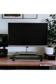 HERO DİZAYN Monitör Standı - Laptop Standı - Monitör Yükseltici - Metal - Mat Siyah - 4