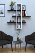 mokaparkavm 10 Bölmeli 3 Raflı Duvara Monte Dekoratif Çok Amaçlı Raf Kitaplık - 2