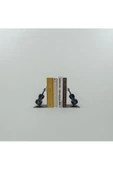 HERO DİZAYN Metal Gitar Desenli Kitap Desteği Kitap Tutucu Ev ve Ofis Dekoratif Aksesuar 2 Li Set - 2