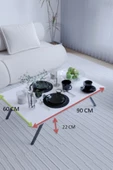 mokaparkavm Katlanır Ayaklı Dikdörtgen Pratik Yer Sofrası Mutfak Sofrası thumbnail 3