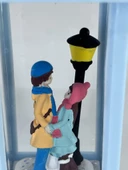 Romantik Kış Masalı Işıklı Kar Küresi - Sevgililer Mavi - 5