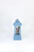 Romantik Kış Masalı Işıklı Kar Küresi - Sevgililer Mavi - 6