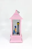 Romantik Kış Masalı Işıklı Kar Küresi - Sevgililer Pembe - 2