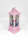 Romantik Kış Masalı Işıklı Kar Küresi - Sevgililer Pembe - 3