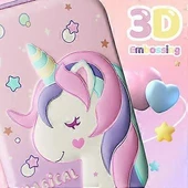 Valkyrie 3 Boyutlu Büyük Unicorn Su Geçirmez Kalem Kutusu - 5