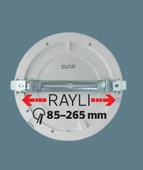 HOROZ Martha 18w Yuvarlak Hareket Sensörlü Fotoselli Led Spot BEYAZ 6400K Beyaz Sıva Üstü ve Sıva Altı  Kullanım - 3