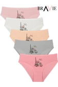 Bravie Resimli Rengarenk Bikini Kesim Külot BRV1-PRS - 2