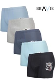 Bravie Ayı Resimli Renkli Erkek Çocuk Boxer - 1