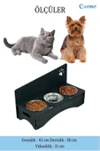 Evene Mama Su Kabı Paslanmaz Çelik Taslı 3'lü Ahşap Kedi Ve Köpek Suluk Patili Model thumbnail 2