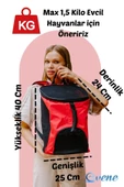 Evene Kırmızı Kedi Taşıma Çantası Siyah Fileli Küçük Boy Uçak Için Uygun Hava Alan Sırt Çantası - 2