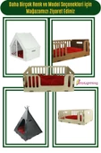 StarLightning Ahşap Büyük Kedi Yatağı Premium Kalite Açık Meşe Kedi Evi 50x35 Cm Model 5 - 4