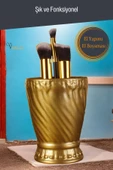 Viselia Makyaj Duzenleyici Makyaj Organizeri Makyaj Fırçalığı Makyaj Fırçası Altın Renk Model 14 thumbnail 3