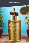 Viselia Makyaj Duzenleyici Makyaj Organizeri Makyaj Fırçalığı Makyaj Fırçası Altın Eskitme Renk Model 10 thumbnail 3
