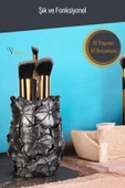 Viselia Makyaj Duzenleyici Makyaj Organizeri Makyaj Fırçalığı Makyaj Fırçası Gümüş Eskitme Renk Model 16 thumbnail 3