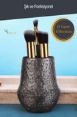 Viselia Makyaj Duzenleyici Makyaj Organizeri Makyaj Fırçalığı Makyaj Fırçası Gümüş Eskitme Renk Model 15 thumbnail 3