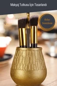 Viselia Makyaj Duzenleyici Makyaj Organizeri Makyaj Fırçalığı Makyaj Fırçası Altın Renk Model 3 thumbnail 5