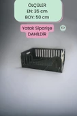 Pandogo Kedi Yatağı Ahşap Siyah Mermer Renk Model 5 - 4