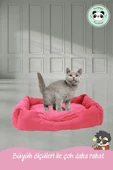 Pandogo Kedi Yatağı Evcil Hayvan Kedi Minderi Evcil Hayvan Dikdörtgen 65x45 Cm Yumuşak Minder Kırmızı thumbnail 6