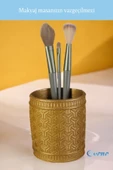 Evene Makyaj Organizeri Makyaj Fırçalığı Makyaj Organizer Düzenleyici Altın Renk Model 4 thumbnail 5