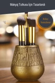 Viselia Makyaj Duzenleyici Makyaj Organizeri Makyaj Fırçalığı Makyaj Fırçası Altın Eskitme Renk Model 3 thumbnail 5