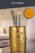 Viselia Makyaj Duzenleyici Makyaj Organizeri Makyaj Fırçalığı Makyaj Fırçası Altın Renk Model 12 thumbnail 4