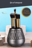 Viselia Makyaj Duzenleyici Makyaj Organizeri Makyaj Fırçalığı Makyaj Fırçası Gümüş Eskitme Renk Model 3 thumbnail 3
