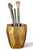 Evene Makyaj Organizeri Makyaj Fırçalığı Makyaj Organizer Düzenleyici Altın Renk Model 2 thumbnail 1