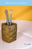 Evene Makyaj Organizeri Makyaj Fırçalığı Makyaj Organizer Düzenleyici Altın Eskitme Renk Model 7 - 5