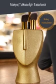 Viselia Makyaj Duzenleyici Makyaj Organizeri Makyaj Fırçalığı Makyaj Fırçası Altın Renk Model 23 thumbnail 5