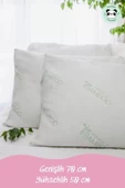 Pandogo Bambu Yastık Kılıfı Örme Kumaş Bambu Desen 50x70 Terletmeyen Minder Yastık Yüzü 4 Adet - 3