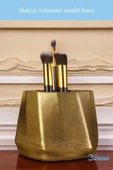 Evene Makyaj Organizeri Makyaj Fırçalığı Makyaj Organizer Düzenleyici Altın Eskitme Renk Model 17 thumbnail 3