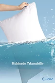 Evene Yastık Boncuk Elyaf Antibakteriyel Uyku Yastığı Pamuklu 800 Gr + Pamuklu Fermuarlı Kılıf 2 Adet - 6