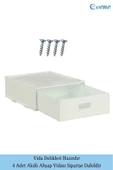 Evene Gizli Çekmece Organizer Masa Altı Saklama Kabı Beyaz Renk Model 4 - 8
