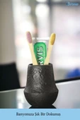 Evene Diş Fırçalığı Diş Fırçalık Diş Fırçası Standı Diş Fırçası Tutucu Siyah Model 15 thumbnail 5