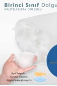 Viselia Yastık Boncuk Elyaf Antibakteriyel Dolgu Extra Yumuşak Uyku Yastığı Pamuklu Dikişli Kılıf 1000 Gr - 3