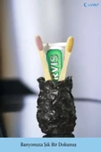 Evene Diş Fırçalığı Diş Fırçalık Diş Fırçası Standı Diş Fırçası Tutucu Siyah Model 16 thumbnail 5