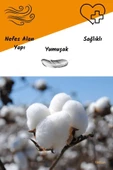 Viselia Yastık Boncuk Elyaf Uyku Yastığı Pamuklu Dikişli 800 gr + Pamuklu Fermuarlı Kılıf 5 Adet - 2