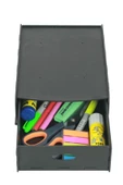 Evene Gizli Çekmece Organizer Masa Altı Saklama Kabı Siyah Renk Model 5 - 1