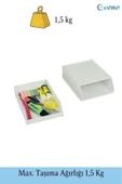 Evene Gizli Çekmece Organizer Masa Altı Saklama Kabı Beyaz Renk Model 6 - 7