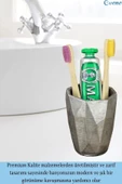 Evene Diş Fırçalığı Tezgah Üstü Gümüş Renk Diş Fırçası Standı Uzun Poly Model - 4